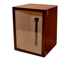 Футляр шкафчик со стеклом и деревянным держателем